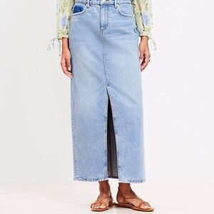 LOFT: Maxi Skirt in Light Vintage Wash